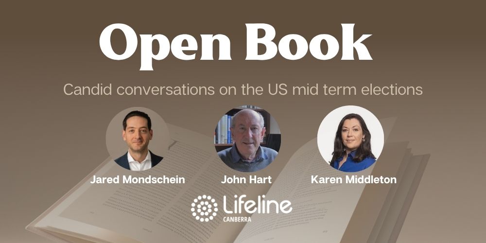 Banner showing information about the Open Book forum